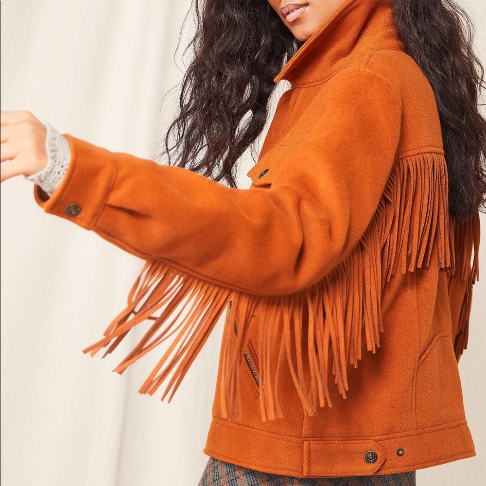 Free People Phoenix Fringe Jacket